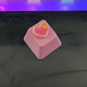 Cute Pink Heart Artisan Keycap, kawaii, for OEM Switches